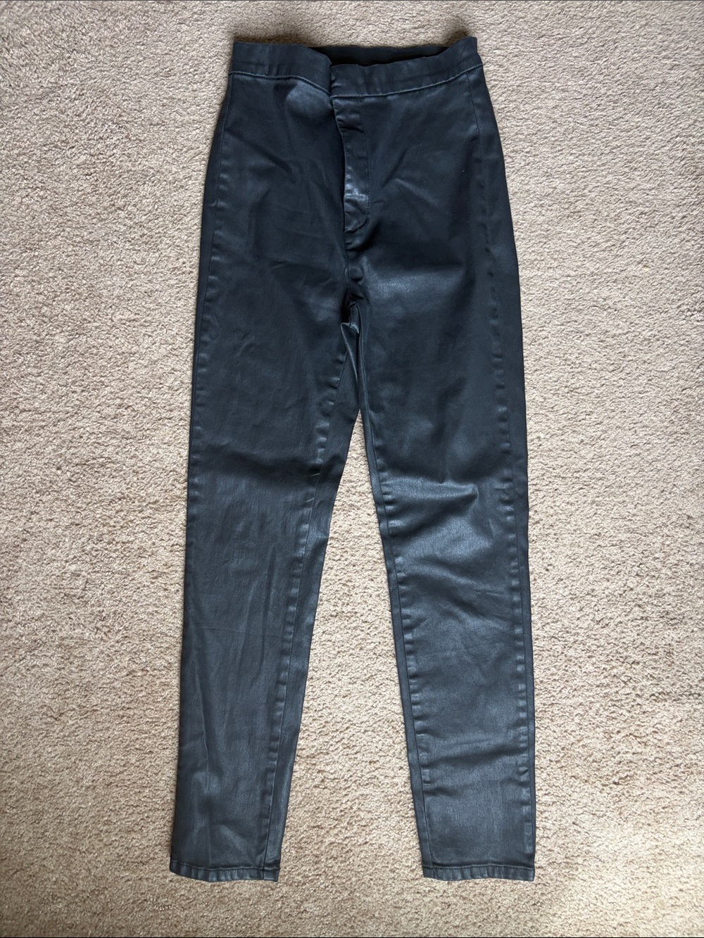 Massimo Dutti Black Leather pants
